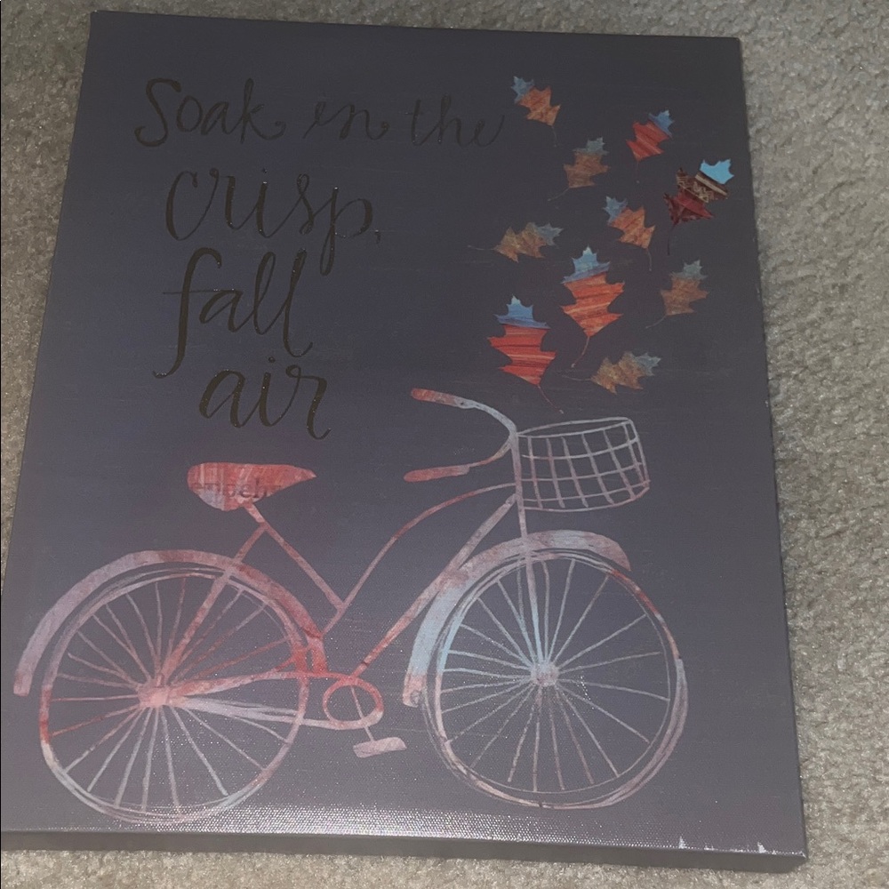 Fall Themed Bicycle Canvas Art
